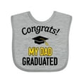 thumbnail image 1 of Inktastic Congrats My Dad Graduated with Cap Boys or Girls Baby Bib, 1 of 4
