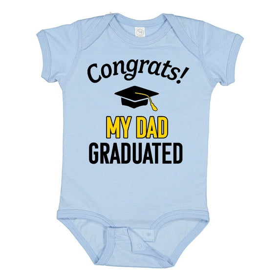 Inktastic Congrats My Dad Graduated with Cap Boys or Girls Baby Bodysuit