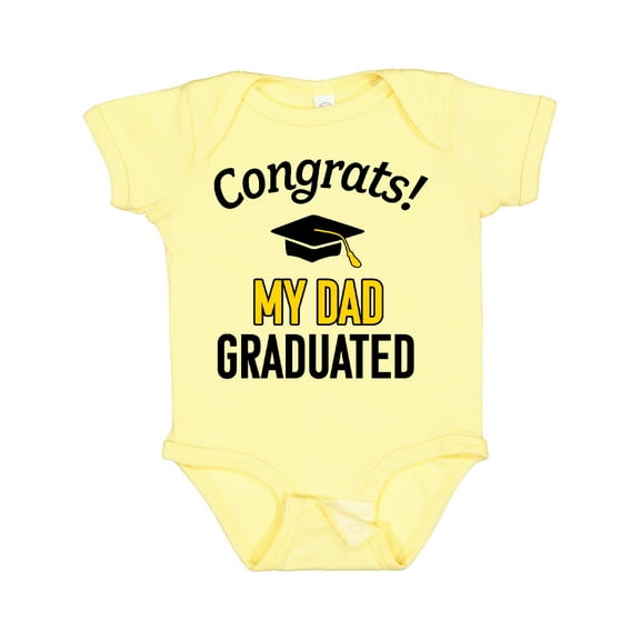 Inktastic Congrats My Dad Graduated with Cap Boys or Girls Baby Bodysuit
