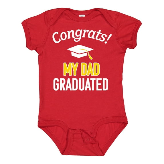 Inktastic Congrats! My Dad Graduated with Cap Boys or Girls Baby Bodysuit