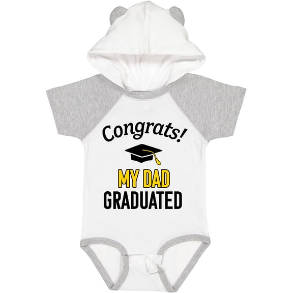 Inktastic Congrats My Dad Graduated with Cap Boys or Girls Baby Bodysuit