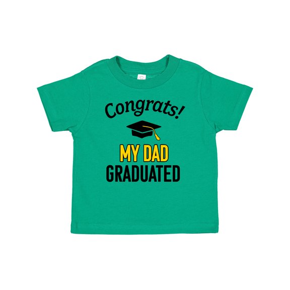 Inktastic Congrats My Dad Graduated with Cap Boys or Girls Baby T-Shirt