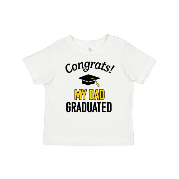 Inktastic Congrats My Dad Graduated with Cap Boys or Girls Baby T-Shirt