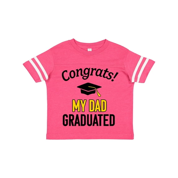 Inktastic Congrats My Dad Graduated with Cap Boys or Girls Toddler T-Shirt