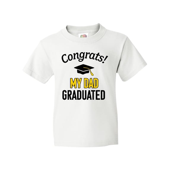 Inktastic Congrats My Dad Graduated with cap Youth T-Shirt