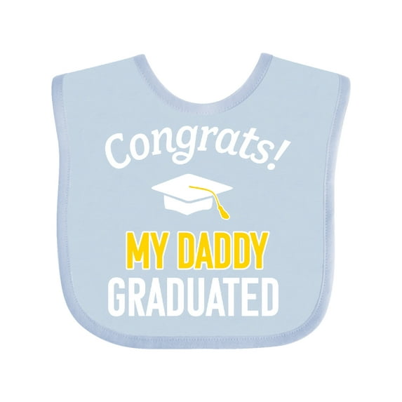 Inktastic Congrats My Daddy Graduated with Cap Boys or Girls Baby Bib