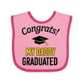 thumbnail image 1 of Inktastic Congrats My Daddy Graduated with Cap Boys or Girls Baby Bib, 1 of 4