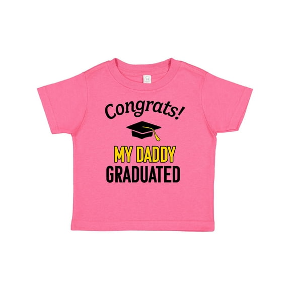 Inktastic Congrats My Daddy Graduated with Cap Boys or Girls Baby T-Shirt