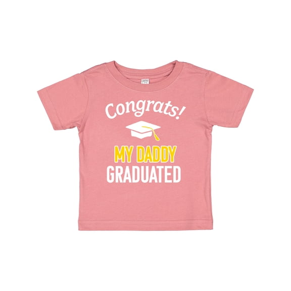 Inktastic Congrats My Daddy Graduated with Cap Boys or Girls Baby T-Shirt