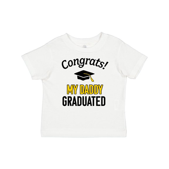Inktastic Congrats My Daddy Graduated with Cap Boys or Girls Baby T-Shirt