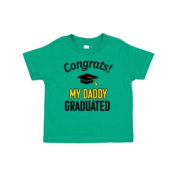 Inktastic Congrats My Daddy Graduated with Cap Boys or Girls Baby T-Shirt