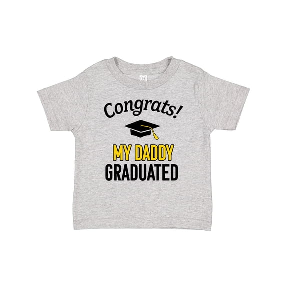 Inktastic Congrats My Daddy Graduated with Cap Boys or Girls Baby T-Shirt