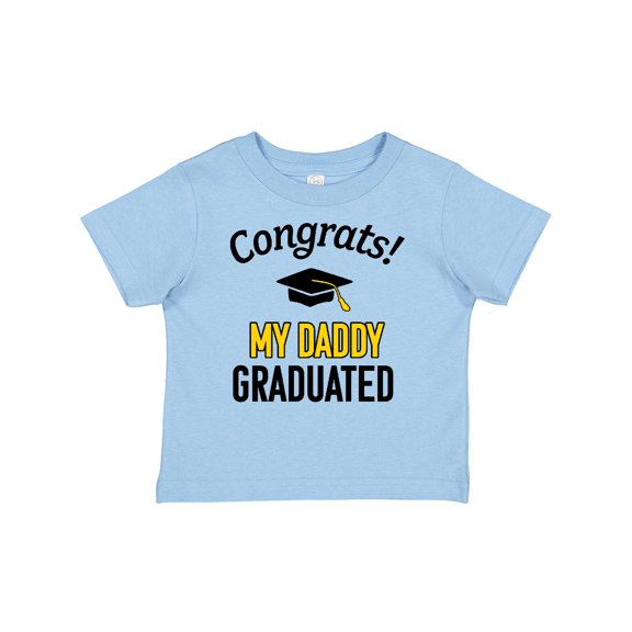 Inktastic Congrats My Daddy Graduated with Cap Boys or Girls Baby T-Shirt