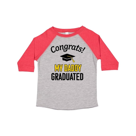 Inktastic Congrats My Daddy Graduated with Cap Boys or Girls Toddler T-Shirt
