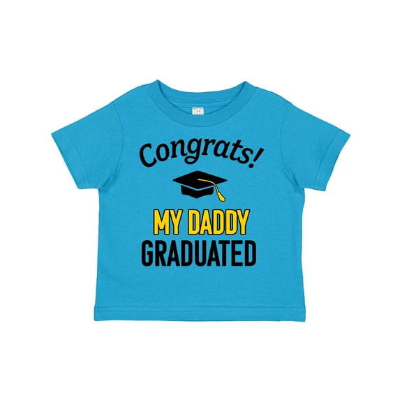 Inktastic Congrats My Daddy Graduated with Cap Boys or Girls Toddler T-Shirt