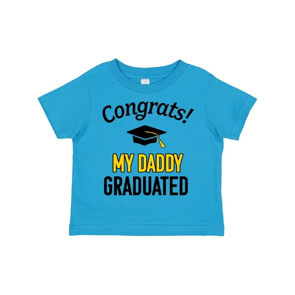 Inktastic Congrats My Daddy Graduated with Cap Boys or Girls Toddler T-Shirt