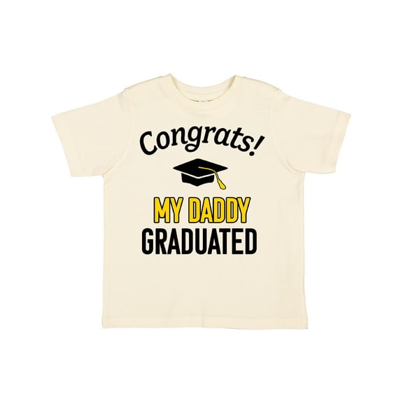 Inktastic Congrats My Daddy Graduated with Cap Boys or Girls Toddler T-Shirt