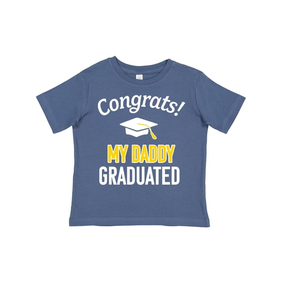 Inktastic Congrats My Daddy Graduated with Cap Boys or Girls Toddler T-Shirt