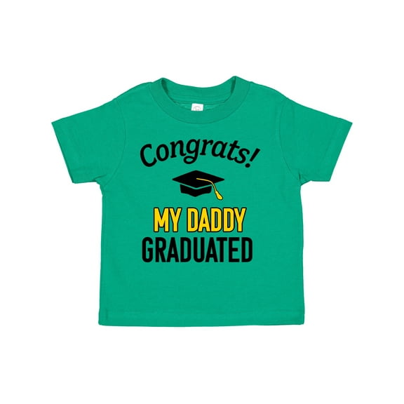 Inktastic Congrats My Daddy Graduated with Cap Boys or Girls Toddler T-Shirt