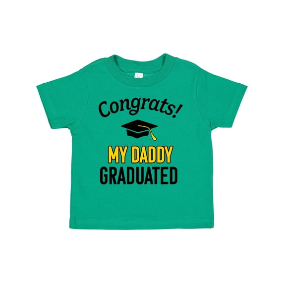 Inktastic Congrats My Daddy Graduated with Cap Boys or Girls Toddler T-Shirt