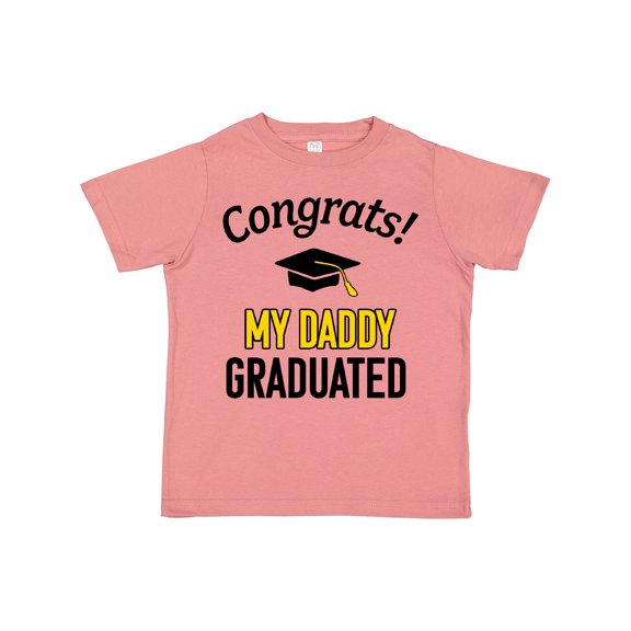 Inktastic Congrats My Daddy Graduated with Cap Boys or Girls Toddler T-Shirt
