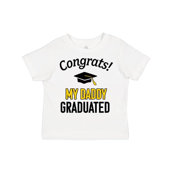 Inktastic Congrats My Daddy Graduated with Cap Boys or Girls Toddler T-Shirt