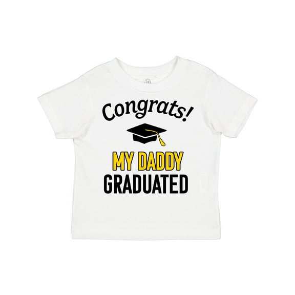 Inktastic Congrats My Daddy Graduated with Cap Boys or Girls Toddler T-Shirt