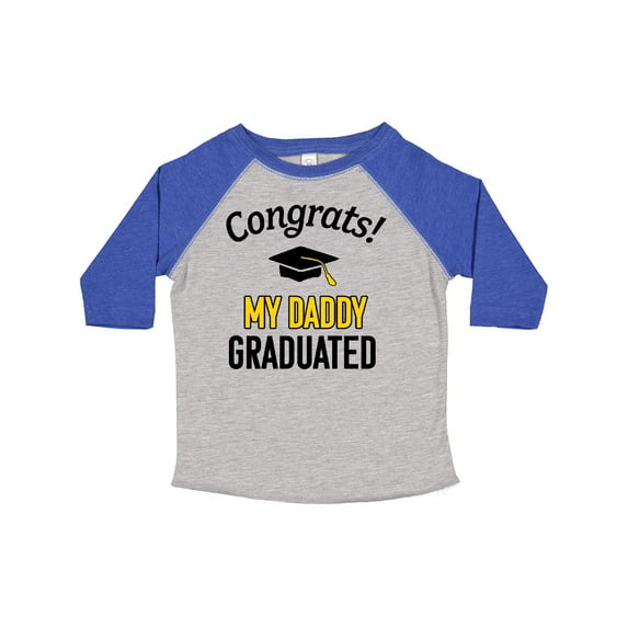 Inktastic Congrats My Daddy Graduated with Cap Boys or Girls Toddler T-Shirt