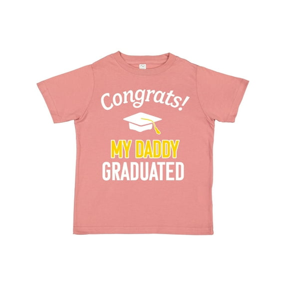 Inktastic Congrats My Daddy Graduated with Cap Boys or Girls Toddler T-Shirt