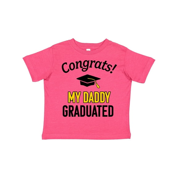 Inktastic Congrats My Daddy Graduated with Cap Boys or Girls Toddler T-Shirt
