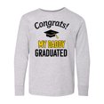 thumbnail image 1 of Inktastic Congrats My Daddy Graduated with cap Long Sleeve Youth T-Shirt, 1 of 5
