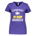 thumbnail image 1 of Inktastic Congrats My Daddy Graduated with cap Women's V-Neck T-Shirt, 1 of 5