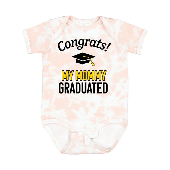 Inktastic Congrats My Mommy Graduated with Cap Boys or Girls Baby Bodysuit