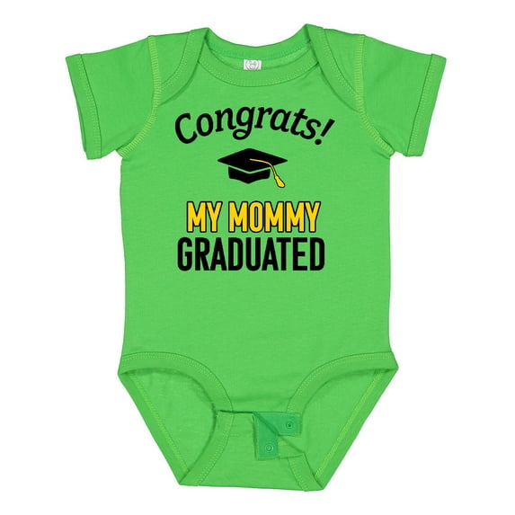 Inktastic Congrats My Mommy Graduated with Cap Boys or Girls Baby Bodysuit