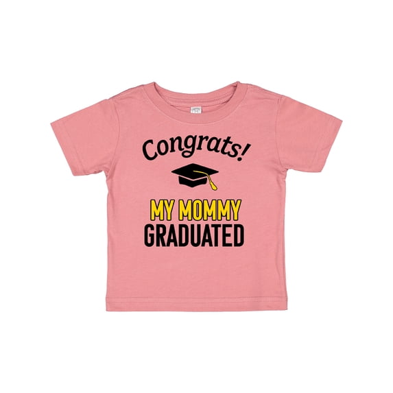 Inktastic Congrats My Mommy Graduated with Cap Boys or Girls Baby T-Shirt