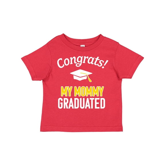 Inktastic Congrats My Mommy Graduated with Cap Boys or Girls Toddler T-Shirt
