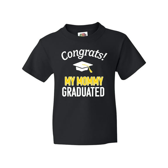 Inktastic Congrats My Mommy Graduated with cap Youth T-Shirt