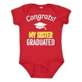 thumbnail image 1 of Inktastic Congrats My Sister Graduated with Cap Boys or Girls Baby Bodysuit, 1 of 5
