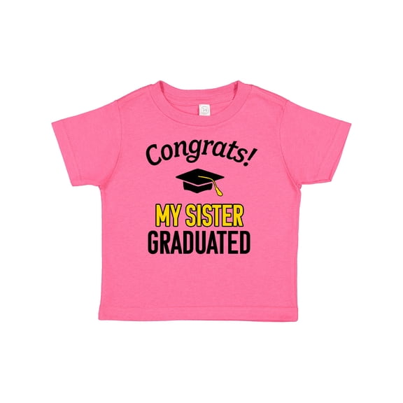 Inktastic Congrats My Sister Graduated with Cap Boys or Girls Baby T-Shirt