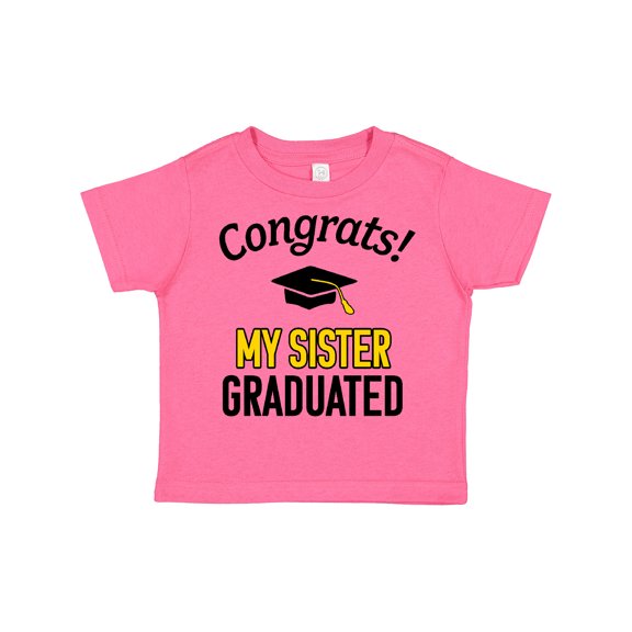 Inktastic Congrats My Sister Graduated with cap Boys or Girls Toddler T-Shirt