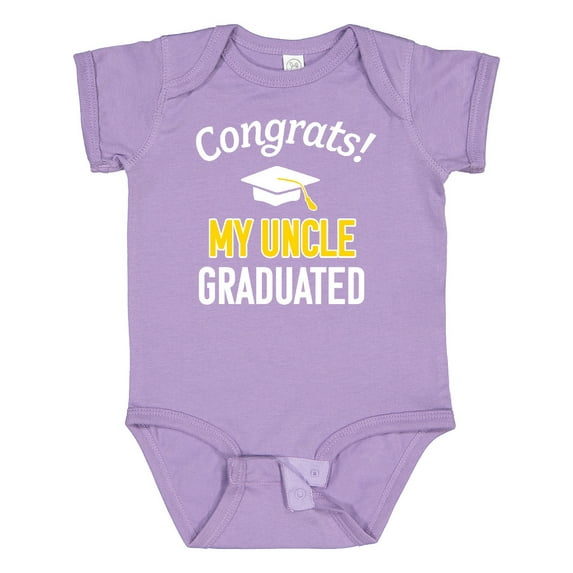 Inktastic Congrats My Uncle Graduated with Cap Boys or Girls Baby Bodysuit