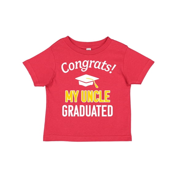 Inktastic Congrats My Uncle Graduated with Cap Boys or Girls Toddler T-Shirt