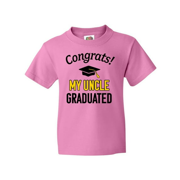 Inktastic Congrats My Uncle Graduated with Cap Youth T-Shirt