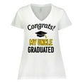thumbnail image 1 of Inktastic Congrats My Uncle Graduated with cap Women's Plus Size V-Neck T-Shirt, 1 of 5