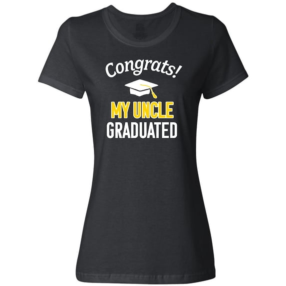 Inktastic Congrats My Uncle Graduated with cap Women's T-Shirt