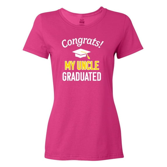 Inktastic Congrats My Uncle Graduated with cap Women's T-Shirt