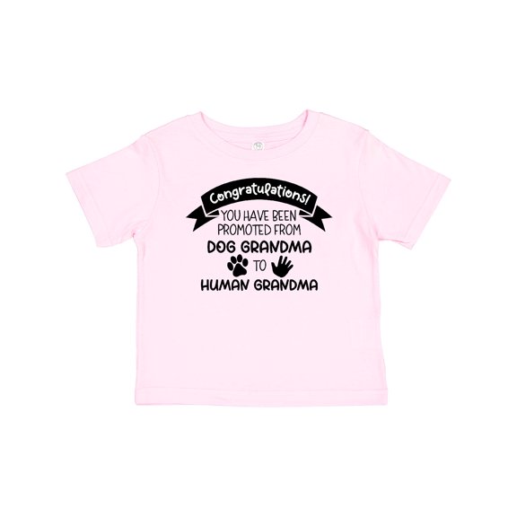 Inktastic Congratulations Promoted from Dog Grandma to Human Grandma Girls Baby T-Shirt