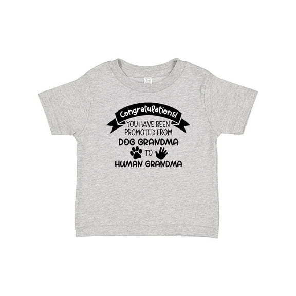 Inktastic Congratulations Promoted from Dog Grandma to Human Grandma Girls Baby T-Shirt