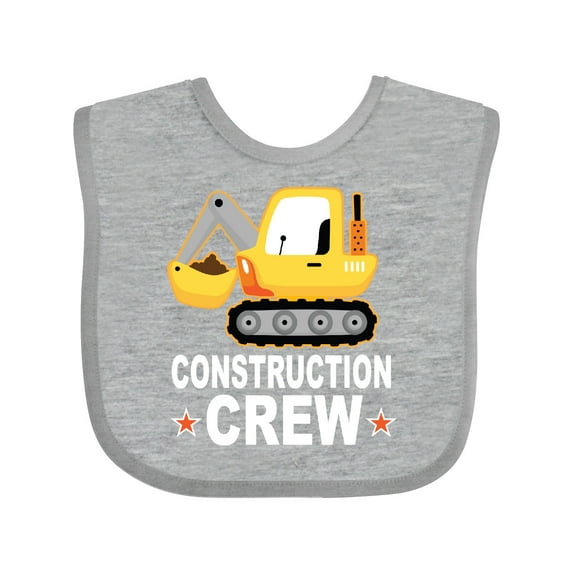 Inktastic Construction Crew Boys Shovel Truck Boys Baby Bib