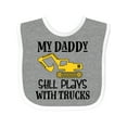 thumbnail image 1 of Inktastic Construction Daddy Still Plays with Trucks Boys or Girls Baby Bib, 1 of 4